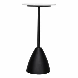 Fabian Side Table High in White Marble / Black by OZ Design, a Side Table for sale on Style Sourcebook