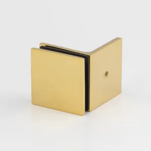 Boston 90 Degree Wall to Glass Bracket  Polished Gold by Estelle, a Bathroom Fixtures for sale on Style Sourcebook