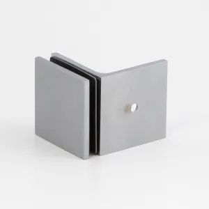 Boston 90 Degree Wall to Glass Bracket Matte Chrome by Estelle, a Bathroom Fixtures for sale on Style Sourcebook