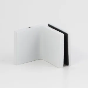 Stealth Wall to Glass Bracket with Cover Plate - White by Estelle, a Bathroom Fixtures for sale on Style Sourcebook