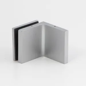 Stealth Wall to Glass Bracket with Cover Plate - Matte Chrome by Estelle, a Bathroom Fixtures for sale on Style Sourcebook