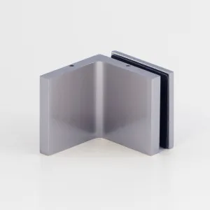 Stealth Wall to Glass Bracket with Cover Plate - Satin Chrome by Estelle, a Bathroom Fixtures for sale on Style Sourcebook