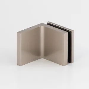 Stealth Wall to Glass Bracket with Cover Plate - Satin Nickel by Estelle, a Bathroom Fixtures for sale on Style Sourcebook