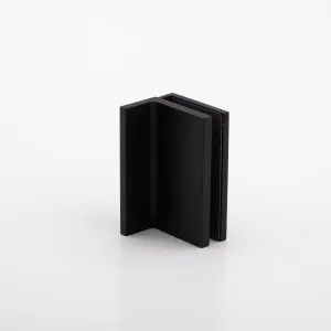 Statesman Wall to Glass Clamp with leg Matte Black by Estelle, a Bathroom Fixtures for sale on Style Sourcebook