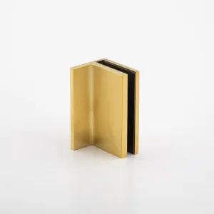 Statesman Wall to Glass Clamp with leg Brushed Brass by Estelle, a Bathroom Fixtures for sale on Style Sourcebook
