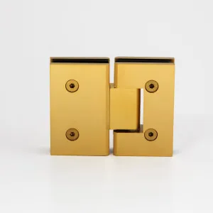 Boston Glass to Glass 180 Degree Hinge Raw Brushed Brass by Estelle, a Bathroom Fixtures for sale on Style Sourcebook