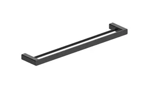 Boston Towel Rail Double 600mm Matte Black by null, a Towel Rails for sale on Style Sourcebook