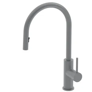 Pinnacles Pull Out Kitchen Mixer Brushed Gun Metal by null, a Bathroom Taps & Mixers for sale on Style Sourcebook