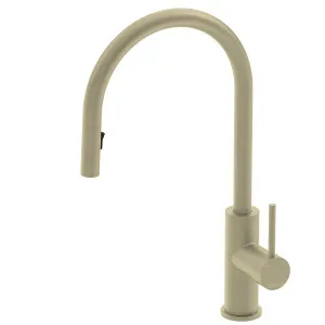 Pinnacles Pull Out Kitchen Mixer Soft Gold Brushed by null, a Kitchen Taps & Mixers for sale on Style Sourcebook