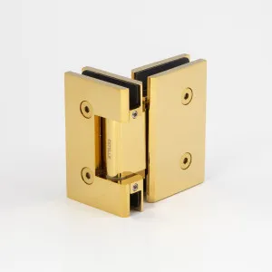 Boston 6-8mm Glass to Glass 180 Degree Shower Hinge - Polished Gold by Estelle, a Bathroom Fixtures for sale on Style Sourcebook