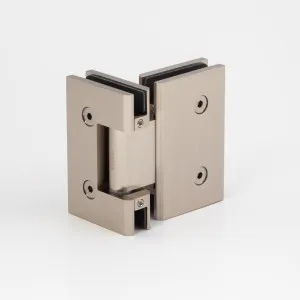 Boston 6-8mm Glass to Glass 180 Degree Shower Hinge - Satin Nickel by Estelle, a Bathroom Fixtures for sale on Style Sourcebook