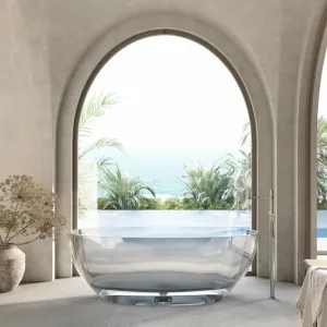 Cassa Design Wow Translucency Resin Stone Bath 1500mm Crystal Clear by Cassa Designs, a Bathtubs for sale on Style Sourcebook