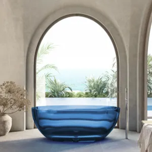 Cassa Design Wow Translucency Resin Stone Bath 1650mm Sky Blue by null, a Bathtubs for sale on Style Sourcebook
