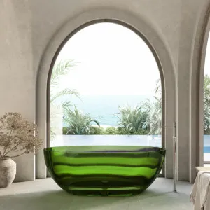 Cassa Design Wow Translucency Resin Stone Bath 1650mm Emerald Green by null, a Bathtubs for sale on Style Sourcebook