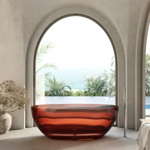 Cassa Design Wow Translucency Resin Stone Bath 1650mm Amber Brown by null, a Bathtubs for sale on Style Sourcebook
