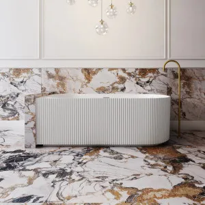 V-Groove Corner Back To Wall Bath Matte White - Left Hand Corner by null, a Bathtubs for sale on Style Sourcebook