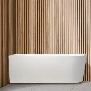 Auris Corner Back to Wall Bathtub - Left Hand Corner- Gloss White by null, a Bathtubs for sale on Style Sourcebook