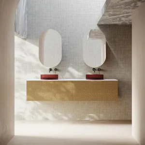 Relievo Wall Hung Vanity - Double Relievo Oak by null, a Vanity Mirrors for sale on Style Sourcebook