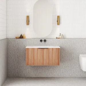 Capture Ensuite Wall Hung Vanity - Walnut by null, a Vanity Mirrors for sale on Style Sourcebook