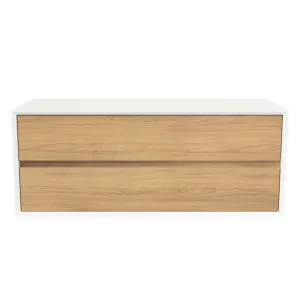 Embrace Vanity 1200mm Centre Bowl SilkSurface Surround WG AC Top Wall hung by Timberline, a Vanities for sale on Style Sourcebook