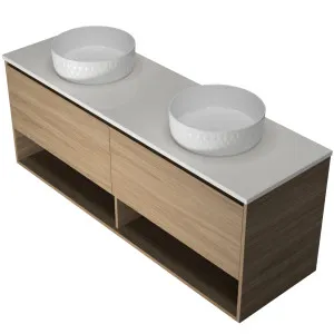 Kansas Vanity 1500mm Double WG Basins SilkSurface AC Top Wall hung by Timberline, a Vanities for sale on Style Sourcebook