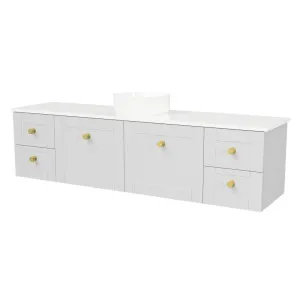 Victoria Vanity 1800mm Centre WG Basin SilkSurface AC Top Wall hung by Timberline, a Vanities for sale on Style Sourcebook