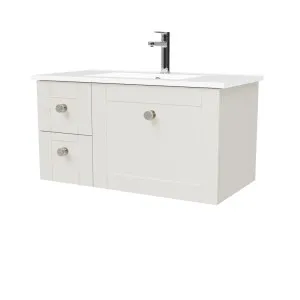 Victoria Vanity 900mm Centre Bowl Alpha Top Wall hung by Timberline, a Vanities for sale on Style Sourcebook