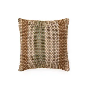 Cushion cover Lunet 100% PET with beige and green stripes 45 x 45 cm by null, a Outdoor Cushions for sale on Style Sourcebook