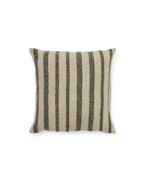 Naila green contrasting stripe cushion cover in acrylic fibres 50 x 50cm by null, a Cushions, Decorative Pillows for sale on Style Sourcebook