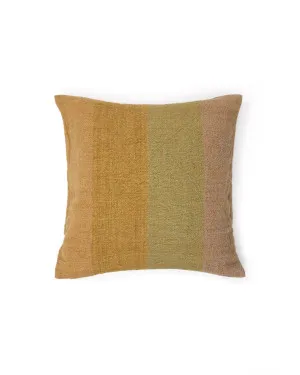 Taris mustard striped linen cushion cover 50 x 50cm by null, a Cushions, Decorative Pillows for sale on Style Sourcebook