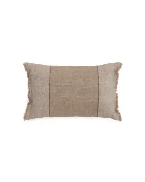 Lorin beige linen cushion cover with fringing 30 x 50cm by null, a Cushions, Decorative Pillows for sale on Style Sourcebook