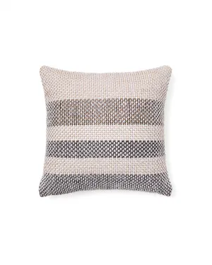 Cushion cover Lunet 100% PET with beige and blue stripes 45 x 45 cm by null, a Cushions, Decorative Pillows for sale on Style Sourcebook