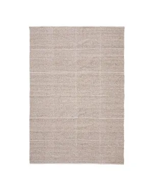 Rug Nalian 100% PET with beige checks 200 x 300 cm by null, a Contemporary Rugs for sale on Style Sourcebook