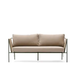 Zivia outdoor 3-seater sofa in ecru rope cord and green galvanised steel 178cm by null, a Outdoor Sofas for sale on Style Sourcebook