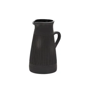 Menre terracotta vase in a black finish, 34 cm by null, a Vases & Jars for sale on Style Sourcebook
