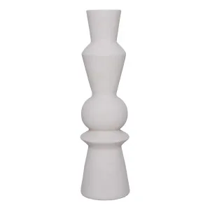 Tao Sculptural Vase 20x74.5cm in White by OZ Design, a Vases & Jars for sale on Style Sourcebook
