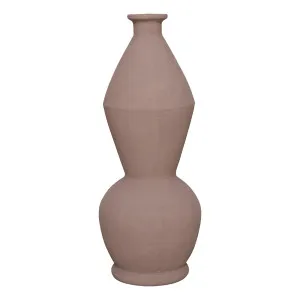 Geo Sculptural Vase 23x60.5cm in Chocolate by OZ Design, a Vases & Jars for sale on Style Sourcebook