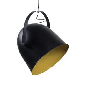 Mobilia Black & Gold Tub Pendant by Horgans, a Pendant Lighting for sale on Style Sourcebook