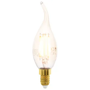 Eglo 4W E14 Dimmable LED Extra Warm White Decorative Flame Tip Candle Globe Gold by Eglo, a Spotlights for sale on Style Sourcebook