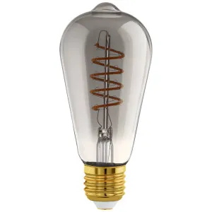 Eglo 4W E27 Dimmable LED Warm White Teardrop Globe Smoke Black by Eglo, a Spotlights for sale on Style Sourcebook