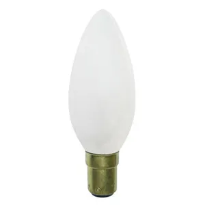 28W Candle Halogen Energy Saving Globe Small Bayonet Cap (SBC) Frosted by Compact Lamps Australia, a Spotlights for sale on Style Sourcebook