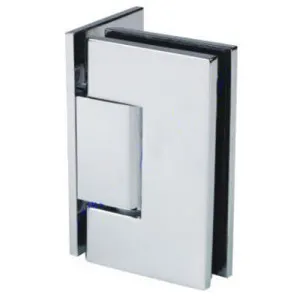 Boston Heavy Duty Large Wall to Glass Hinge with L Type Mounting Plate - Brushed Gun Metal by Estelle, a Shower Hinges for sale on Style Sourcebook