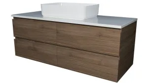 Ashton Vanity 1200mm Centre WG Basin SilkSurface AC Top Wall hung by Timberline, a Vanities for sale on Style Sourcebook