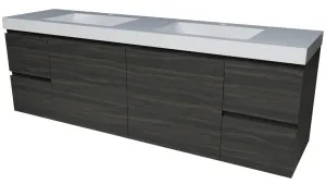 Carlo Vanity 1800mm Double Bowl 70mm Grand Top Wall Hung by Timberline, a Vanities for sale on Style Sourcebook