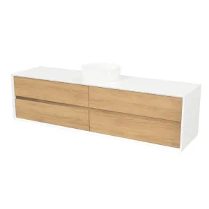 Embrace Vanity 1500mm Centre Bowl SilkSurface Surround WG AC Top Wall hung by Timberline, a Vanities for sale on Style Sourcebook