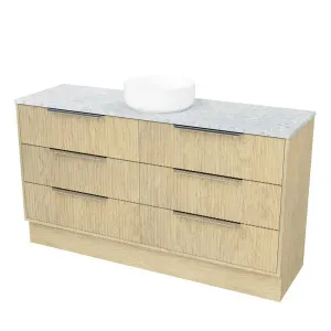 Emmett Vanity 1500mm Centre WG Basin SilkSurface AC Top Floorstanding by Timberline, a Vanities for sale on Style Sourcebook