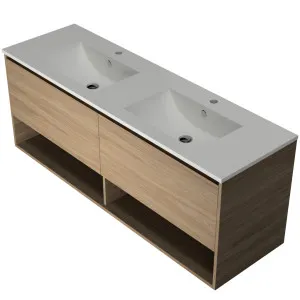 Kansas Vanity 1500mm Double Bowl Alpha Top Wall hung by Timberline, a Vanities for sale on Style Sourcebook