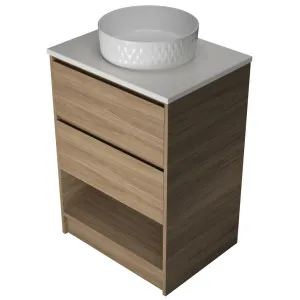 Kansas Vanity 600mm Centre WG Basin SilkSurface AC Top Floor standing by Timberline, a Vanities for sale on Style Sourcebook