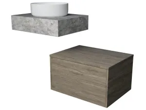 Milan Cabinet   Floating Top 600mm Centre WG Basin SilkSurface 140mm Bailey AC Top Wall hung by Timberline, a Vanities for sale on Style Sourcebook