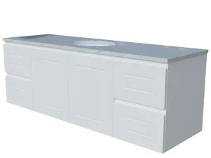 Nevada Classic Vanity 1500mm Centre WG Basin SilkSurface UC Top Wall hung by Timberline, a Vanities for sale on Style Sourcebook